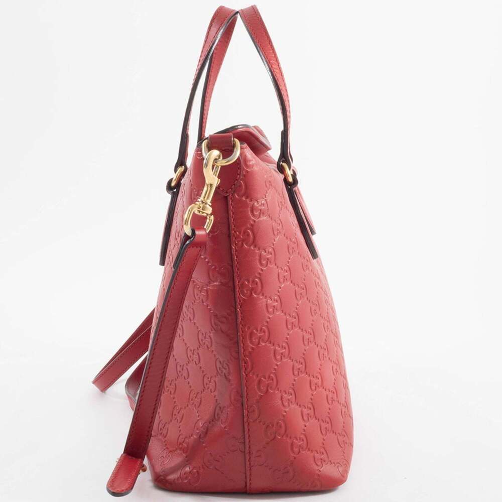 GUCCI Authentic Red Leather Tote Bag - Picture 3 of 16